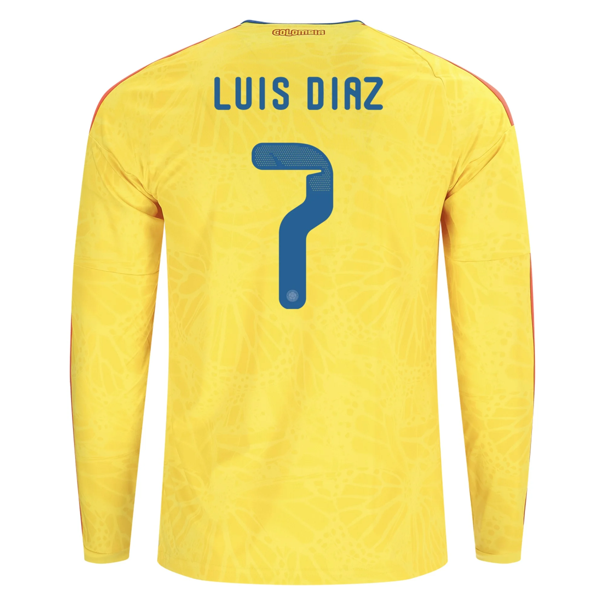 Luis Díaz Colombia 2627 Long Sleeve Home Jersey