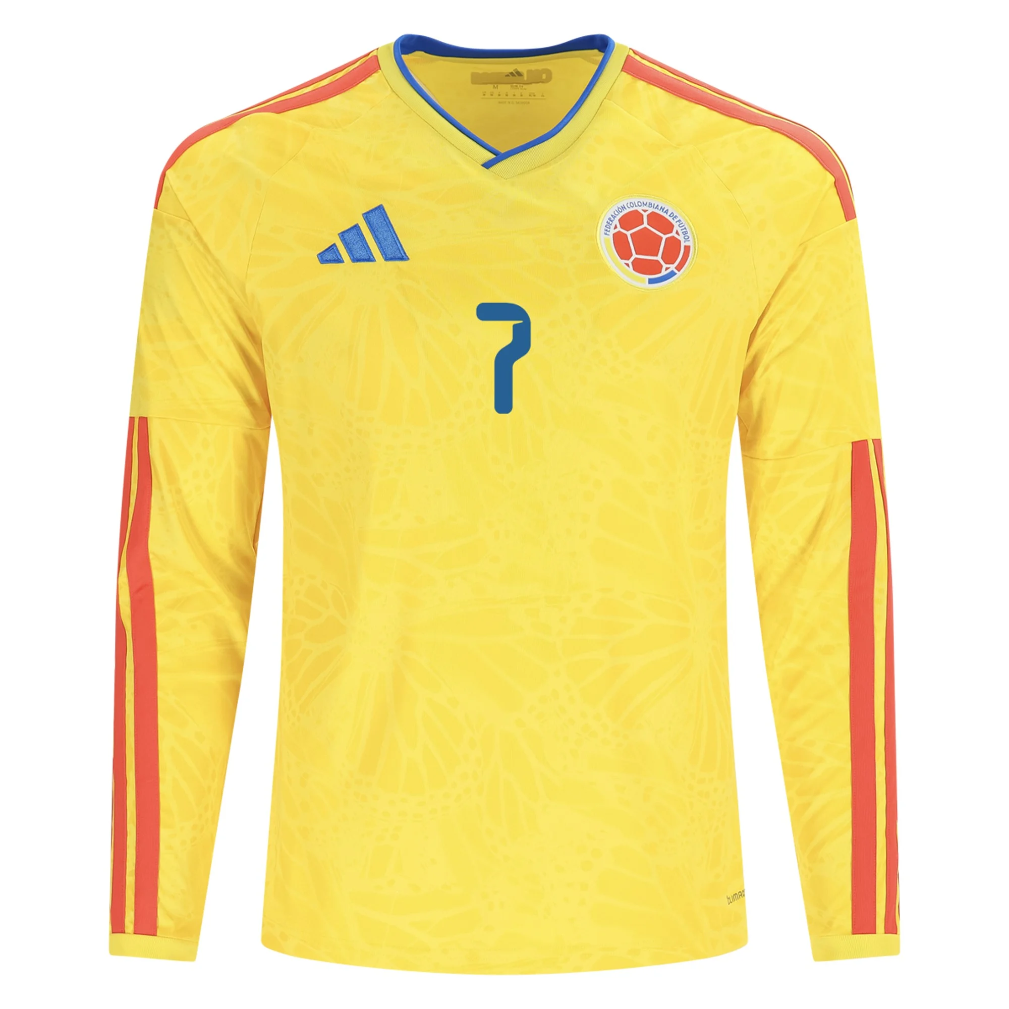 Luis Díaz Colombia 2627 Long Sleeve Home Jersey2