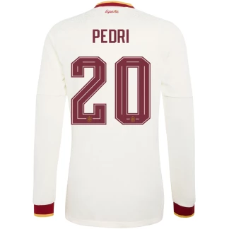 Pedri Spain 26/27 Authentic Away Long Sleeve Jersey