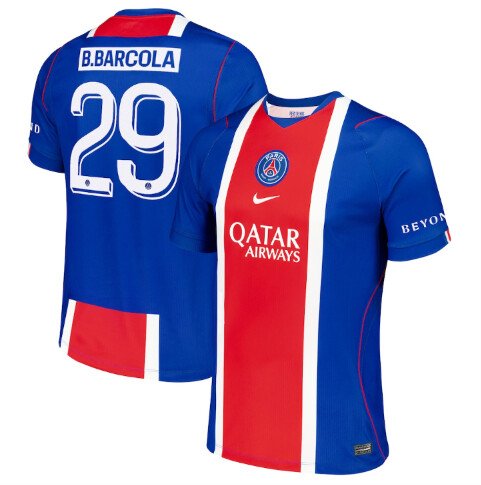 B.Barcola PSG 2627 Home Jersey (Cup printing)