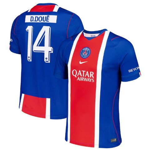 D. Doué PSG 2627 Home Jersey (Cup printing)